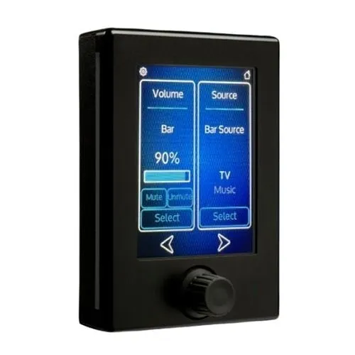 LEA Professional LEA CS TOUCH - BLK Connect Series Touch PoE Powered Wall Controller with Rotary Knob, Black