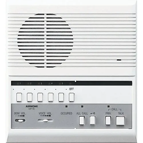 Aiphone LEF-5C 5-Call Semi-Flush Mount Master Station