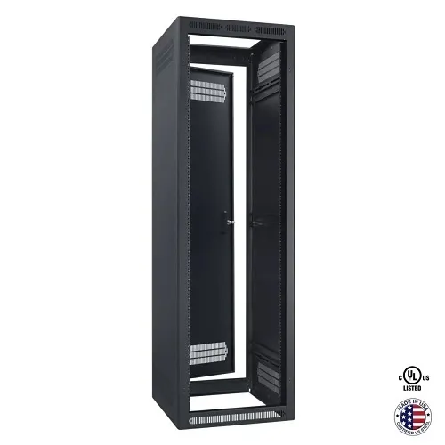 Lowell LER-4022 LER Series Enclosed AV Rack with Rear Door, 40U x 22" Depth