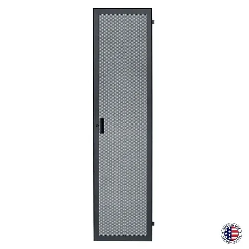 Lowell LFD-44FV Fully Vented Front Locking Door, 44U RS, Black