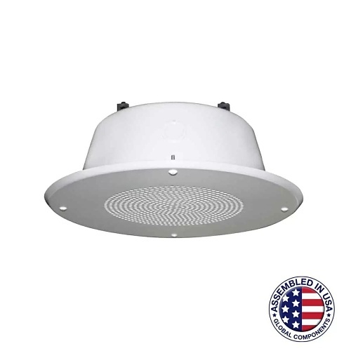 Lowell BC81072 Dual Cone Speaker with 25/70V Xfmr, Grille, Enclosure, Beam Clamp, 8'