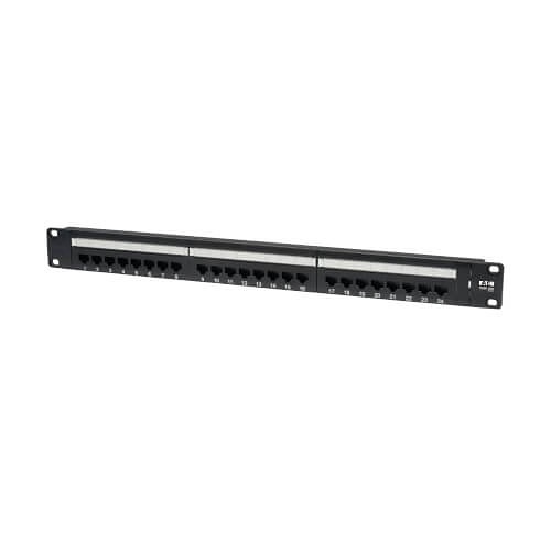 Tripp Lite N252-024 24-Port 1U Rack-Mount CAT6/CAT5 110 Patch Panel, 568B, RJ45 Ethernet