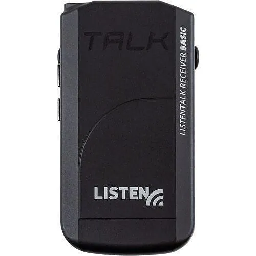 Listen Technologies LKR-12-A0 ListenTALK Line One-Way Receiver Basic Communication, (1) LKR-12, (1) LA-365 Li-ion Battery, (1) LA-401 Ear Speaker and (1) LA-445-BK Lanyard