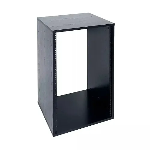 Lowell LLR-1618-B LLR Series 16U Woodgrain Laminate AV Rack, 18" Deep