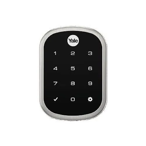 LiftMaster LMDBPACK-SN myQ Smart Touchscreen Deadbolt Lock with Wi-Fi Bridge, Satin Nickel