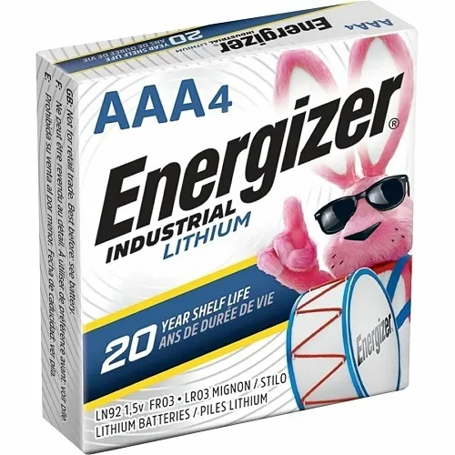 Energizer LN92 Industrial 1.5V Lithium / Iron Disulfide AAA Batteries