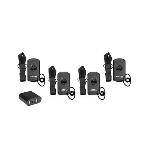 Listen Technologies LP-39-072-01 Intelligent 72 MHz DSP RF Receiver Kit, 4-Piece, (4) LR-4200-072, (4) LA-401, (4) LA-445-BK and (1) LA-423