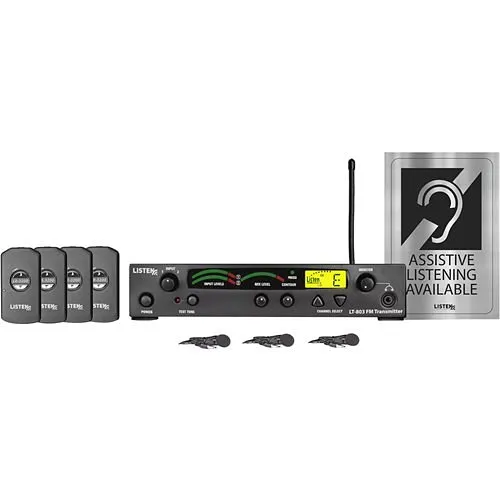 Listen Technologies LP-4VP 12-Piece Assistive Listening DSP Value Package, 72 MHz