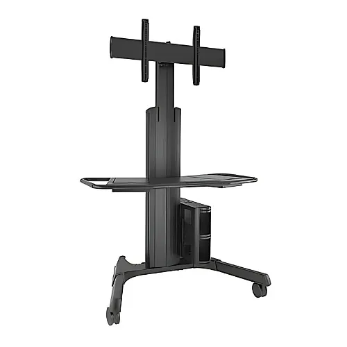 Chief LPAUB Fusion Large Height Adjustable Mobile AV Cart for Displays 42-86", Black