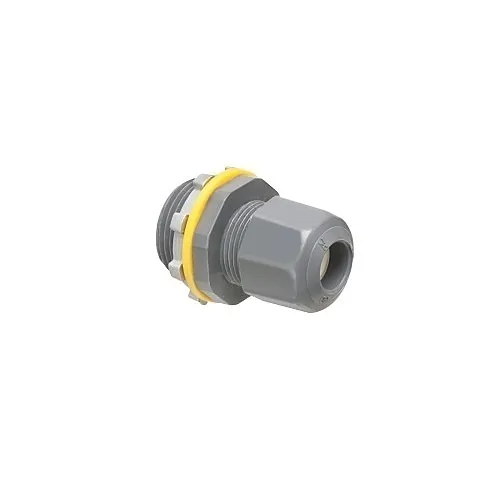 Arlington LPCG753 3/4" Low-Profile Strain Relief Non-Metallic Cord Connector, Gray