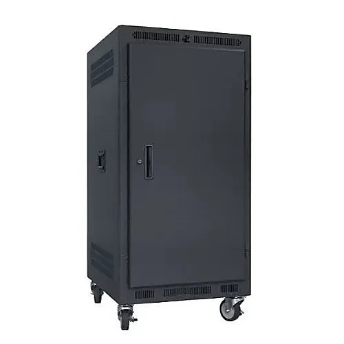 Lowell LPR-2127 LPR Series 21U Portable AV Rack with Solid Door, 27" Deep