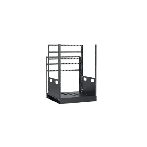 Lowell LPTR4-1419 Pull and Turn Rack with 4-Slides, 14U RS, 19"D, Black