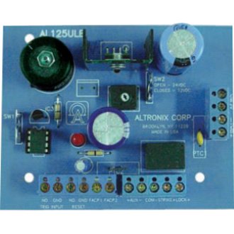 Altronix AL125ULB Access Control Power Supply Charger, PTC Class Outputs, 12/24VDC at 1A, 24VAC, Board