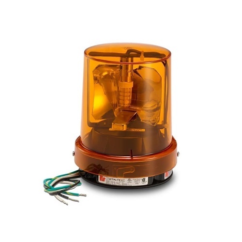Federal Signal 121ALED-024A Vitalite 24VDC LED Rotating Warning Light, Amber