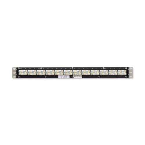 Belden AX103254 10GX KeyConnect 24-Port Patch Panel, 1U RMS, Titanium