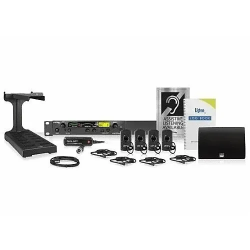 Listen Technologies LS-100-01-WH-D ListenIR iDSP Standard System, Dante, White Radiator