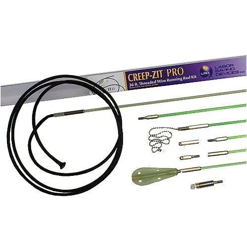 LSDI LS-81-000 CZP36 Creep-Zit Pro 36' Treaded Connector Wire Running Rod Kit