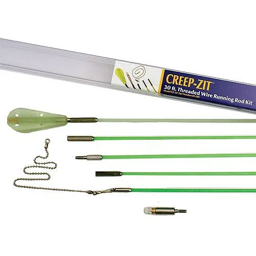 LSDI LS-81-130 CZ30 Creep-Zit 30' Threaded Connector Wire Running Rod Kit