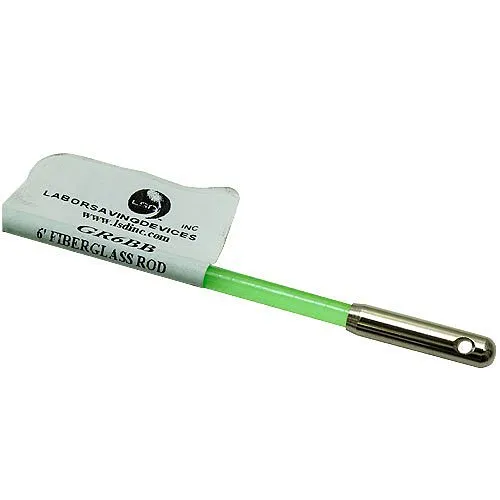 LSDI LS-84-236 GR6BB 6' Fiberglass Push, Pull Rod with Bull Nose Connectors