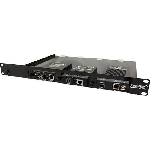 Lantronix RMS19-SA4-02 4-Slot Media Converter Rack Mount Shelf, 19"