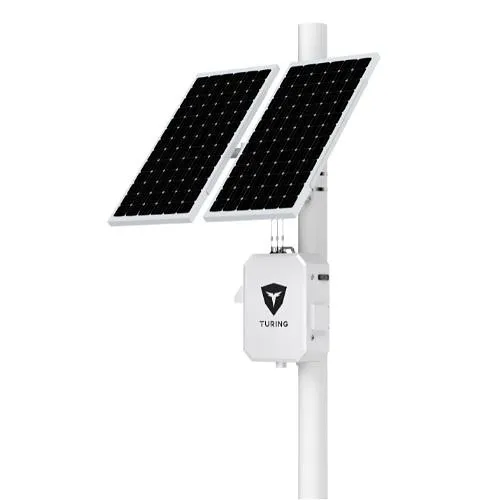 Turing Video LS-KG2-B2A-3Y SolarShield Outdoor Axis Base Solar-Powered System, Includes (1) NEMA3R Enclosure, (3) 26Ah Lithium Batteries, (2) Solar Panels, (2) TV-ACAI3Y