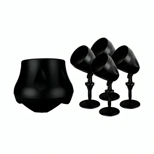 Beale Street LSKIT-BSC Landscape Kit Includes (4) WP4V-BSC 4" On-Wall Pendant Speakers, (4) WPV-LAND Mounting Kits, and LS10-BSC 10" Subwoofer, Black