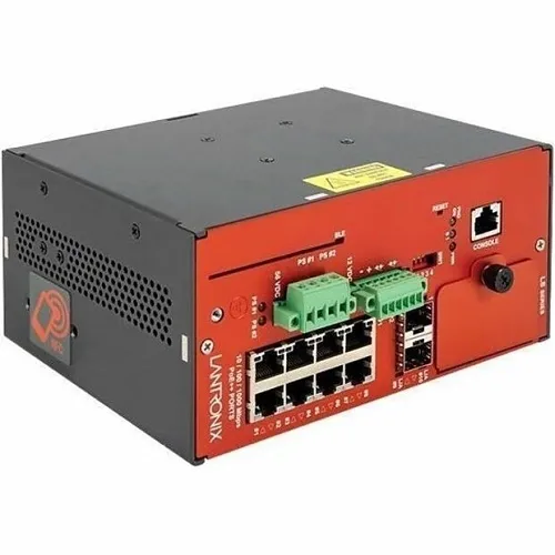 Lantronix LSS2200-8P LS Series Managed Layer 2+ Hardened Gigabit Ethernet PoE++ Switch