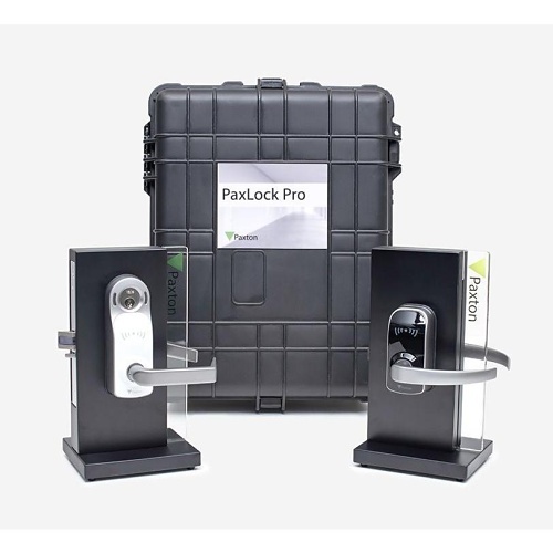 Paxton 900-695-US PaxLock Pro US Demonstration Kit, 2x Demo Stands- Mortise and Latch, Standalone Token Pack(x2 Tokens), Batteries