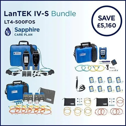 TREND Networks LT4-500FOS LanTEK IV-S Cable Certifier Bundle 5