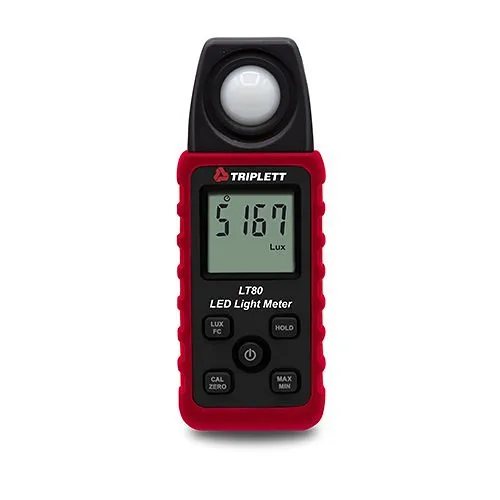 Triplett LT80 Led Light Meter, Measures Light Intensity 400K Lux, Verify Osha Safety Requirements