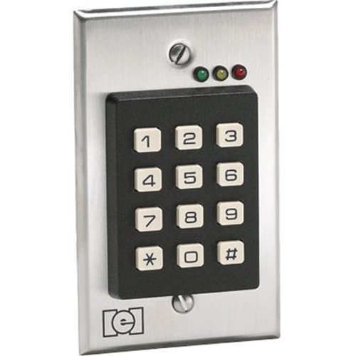 Linear 212i Door-Gard Indoor Flush-Mount Single Door Access Control Keypad, 2/24VAC/DC, Satin Stainless Steel