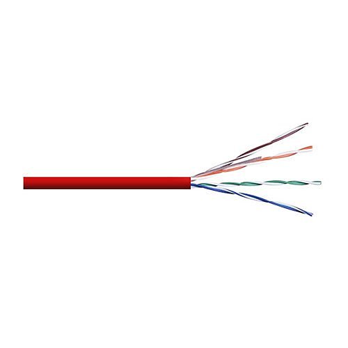 Remee 6RNSM2R CAT6 Riser Cable, 24/4 Solid BC, No Spline, 1000' (304.8m) Box, Red