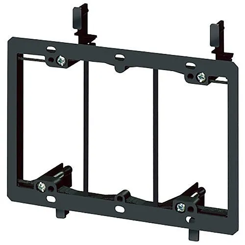 Arlington LV3 Low Voltage Mounting Bracket, Existing Construction Use, Plastic, 3-Gang, Black
