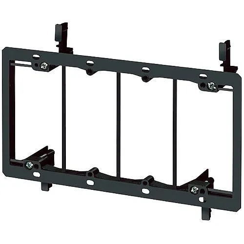 Arlington LV4 Low Voltage Mounting Bracket, Existing Construction Use, Plastic, 4-Gang, Black