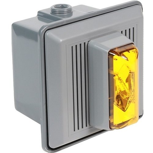 Edwards Signaling Amber Electronic Xenon Strobe with Horn, 24VAC/DC, Flashing, 100dB@1m, C to 49 max op temp, indoor rated, Surface Mount