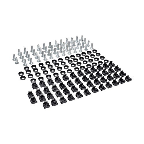 Tripp Lite SRCAGENUTS1224 SmartRack Square Hole Hardware Kit with 50-Piece 12-24 Screws and Washers