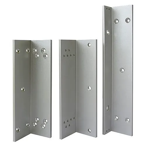 CDVI LZ300 L and Z brackets for SM300 Maglock, Satin Anodised Aluminum