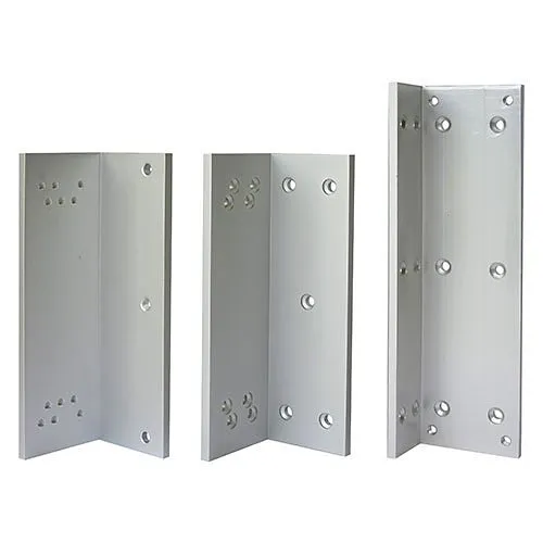 CDVI LZE500 L and Z Bracket for ESM500 Outdoor Maglock, Satin Anodised Aluminum
