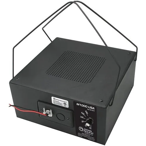 AtlasIED M1000-USA 8" Dual Cone Sound Masking Speaker with 4W 70V Transformer, Black Enclosure