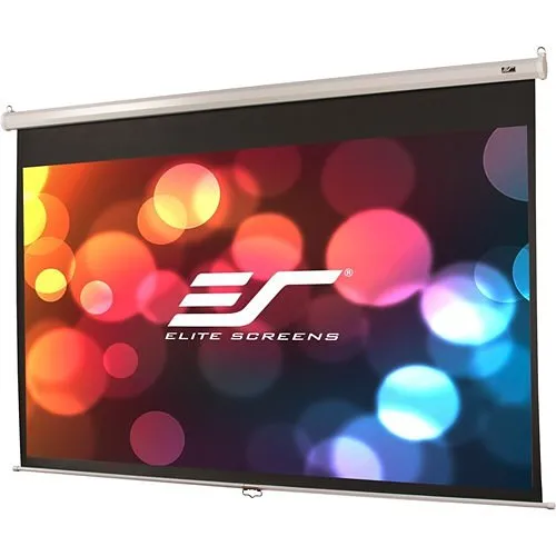 Elite Screens M120XWH2 Manual Series 120" 16:9, Pull Down Manual Projector Screen with AUTO LOCK, Movie Home Theater 4K Ultra HD 3D Ready