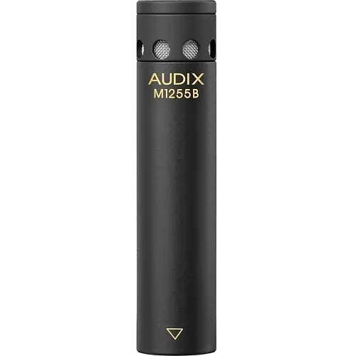 Audix M1255BO Miniature Condenser Microphone with 25' Cable, Omnidirectional, Black