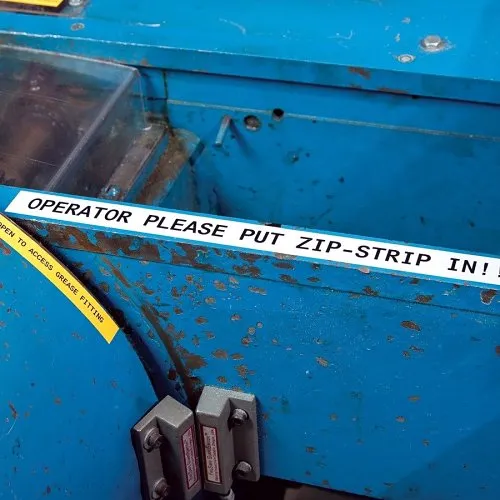 Brady M21-750-423 Harsh Environment Multi-Purpose Polyester Labels with Ribbon for M210, M211, BMP21-PLUS Printers, 0.75" W x 21' L, Black on White