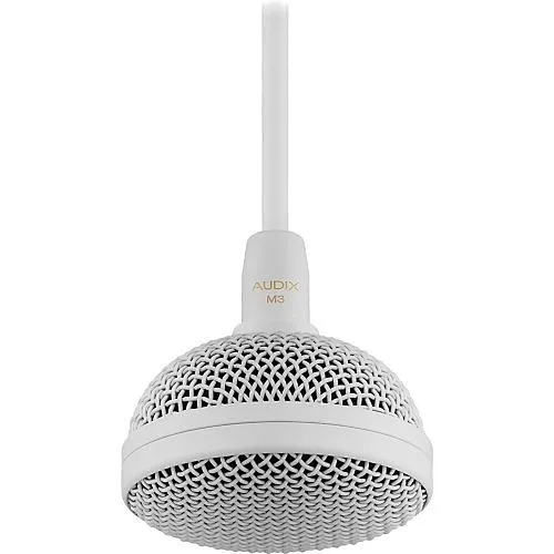 Audix M3WHM Tri-Element Hanging Ceiling Microphone with Hard Mount, White