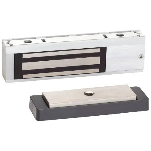 Locknetics M492 Electromagnetic Lock, 12/24VDC, 1500 lb Holding Force, Satin Aluminum