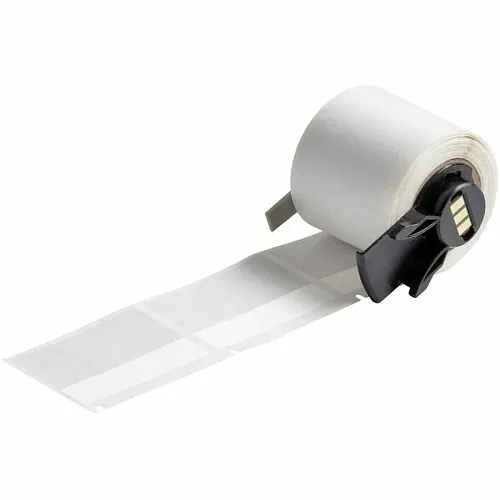Brady ID M6-107-427 Self-Laminating Vinyl Wrap Around Wire and Cable Labels for M6 M7 Printers, 1.5" 2", White