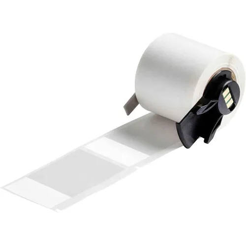Brady ID M6-157-427 Self-Laminating Vinyl Wrap Around Wire and Cable Labels for M6/M7 Printers, 2.5" x 1.5", White