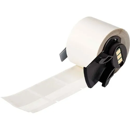 Brady ID M6-32-427 Self-Laminating Vinyl Wrap Around Wire and Cable Labels for M6 M7 Printers, 1.5 x 1.5", White