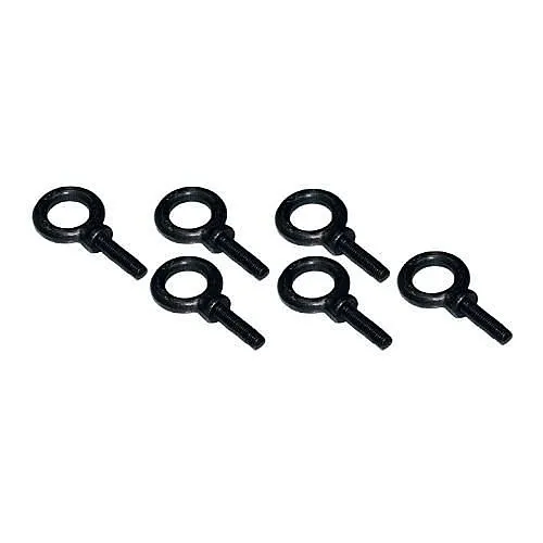 QSC M8 KIT-A Eyebolt Suspension Kit for Suspending E110 Loudspeakers M8, 6-Pack, Black
