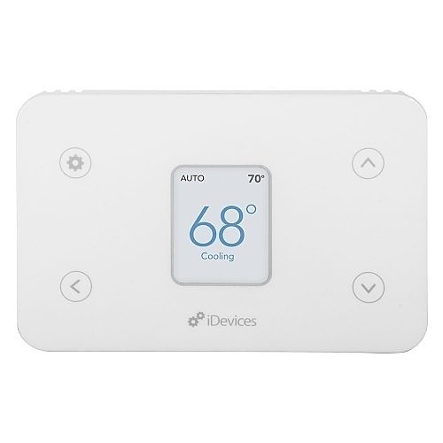 iDevices IDEV0005AND5 Wi-Fi Enabled Smart Thermostat, Works with Amazon Alexa, Apple HomeKit, and Google Assistant, 24VAC, C-Wire Required, White