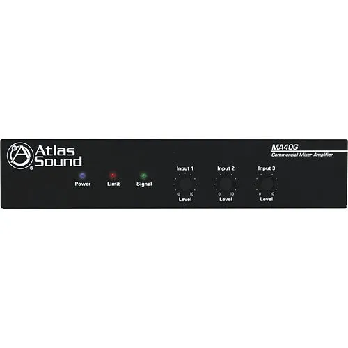 AtlasIED MA40G 3-Input, 40W Mixer Amplifier with Global Power Supply
